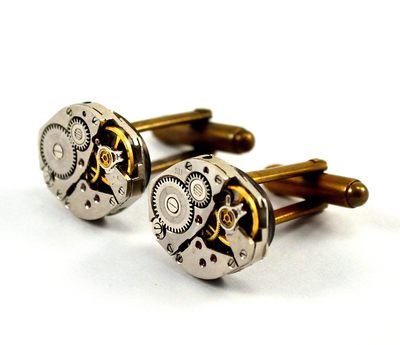 Steampunk Cuff Links, Watch Movements