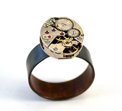 Steampunk Ring, Sterling Silver