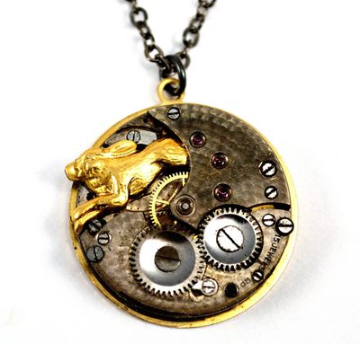Steampunk Hare Necklace