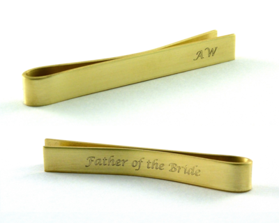 Personalised Gold Tie Pin, Father of the Bride Gift