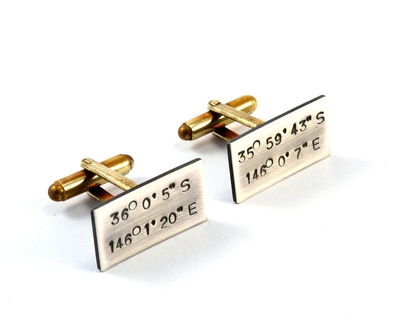 Custom Wedding Cufflinks, Personalised, Mixed Metal