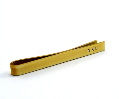 Antique Gold Personalised Tie Slide
