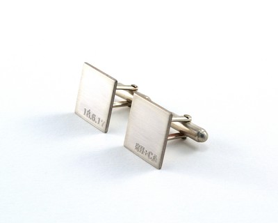 Monogrammed Wedding Cuff Links, Sterling Silver, Personalised