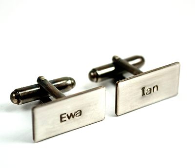 Sterling Silver Personalised Cuff Links
